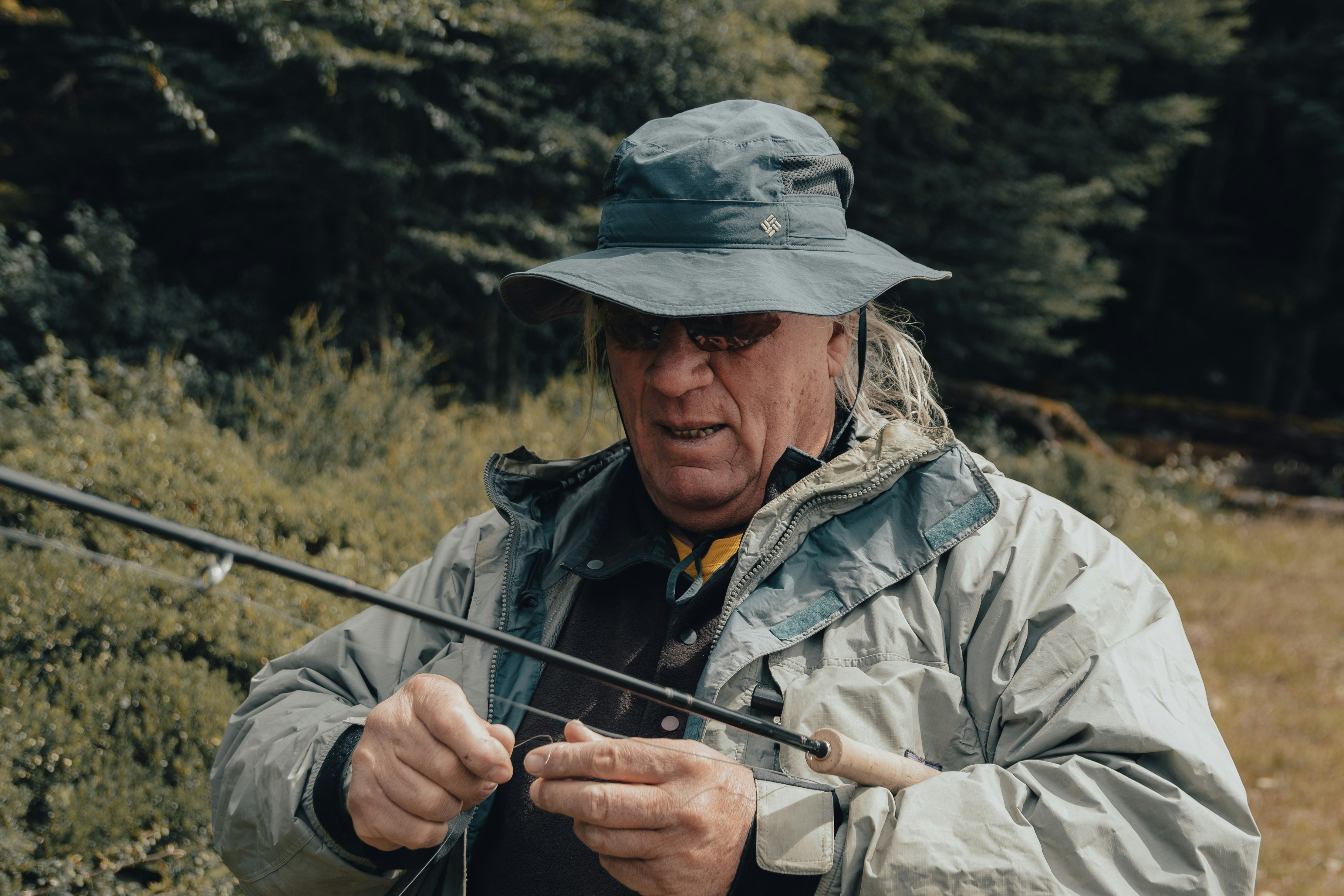 How did early American hunters create hunting camps?