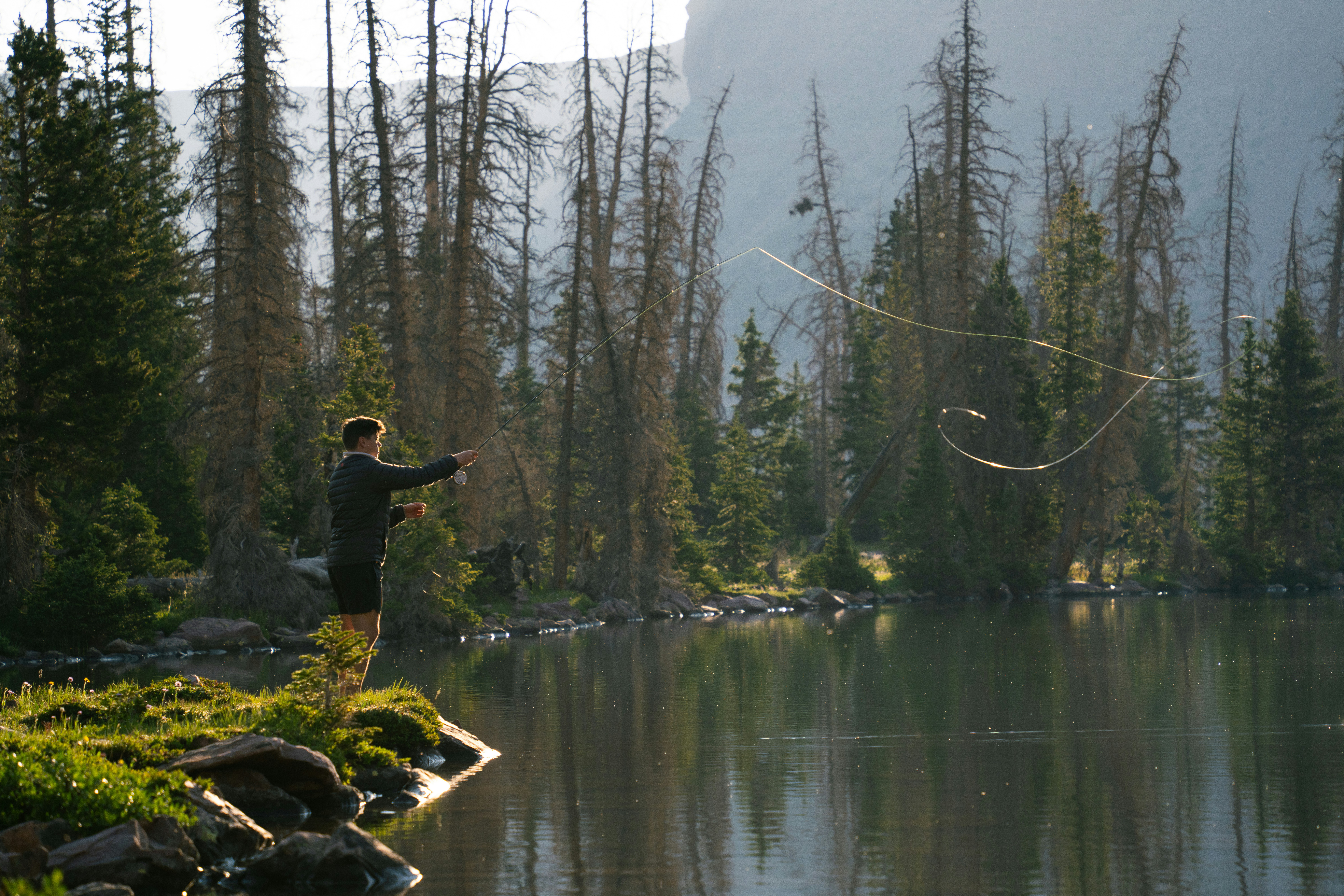 How did early humans make hunting nets?
