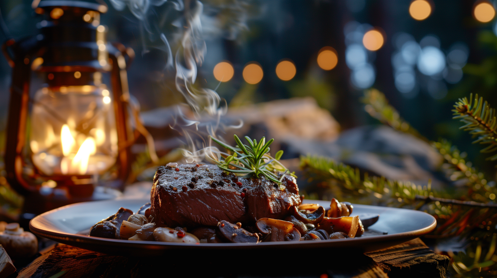 Venison Tenderloin with Wild Mushroom Ragout