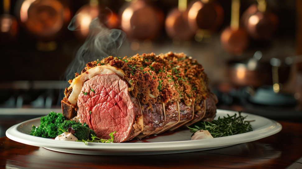 Elk Prime Rib with Horseradish Crust