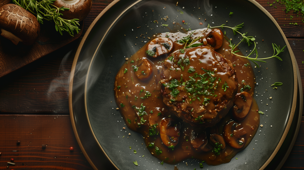 Elk Meatloaf with Mushroom Gravy