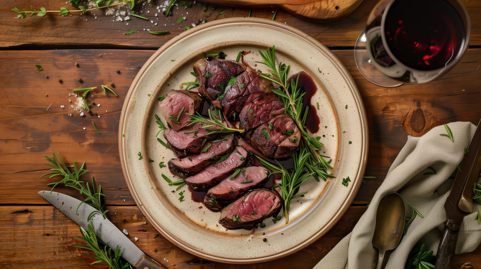 Duck Breast with Cherry-Port Reduction