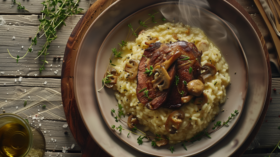 Duck and Mushroom Risotto