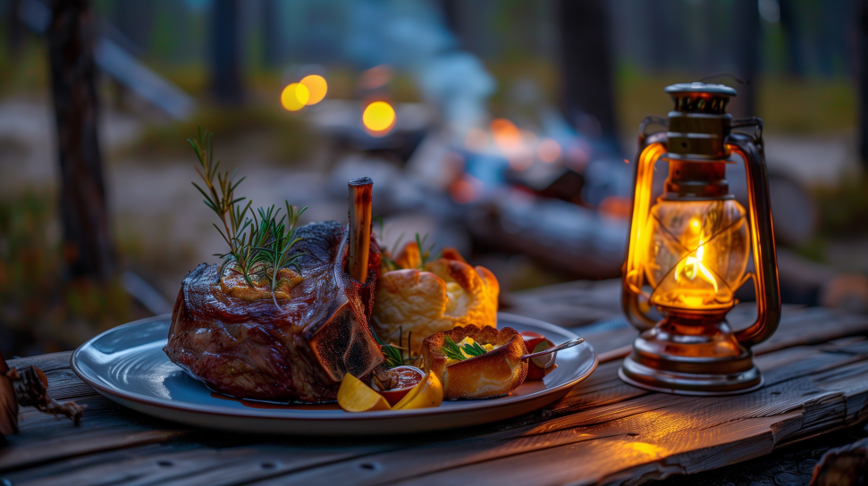 Moose Prime Rib with Yorkshire Pudding