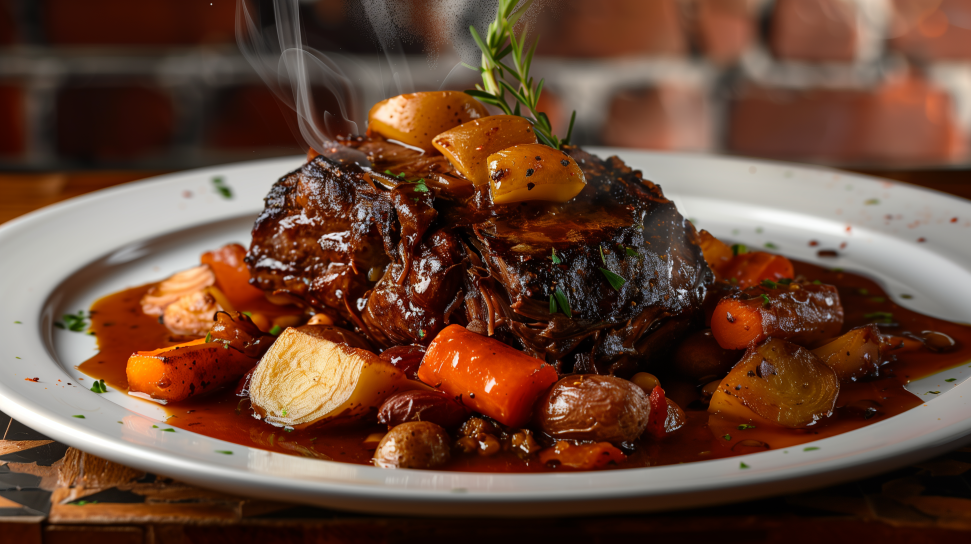 Moose Pot Roast with Root Vegetables