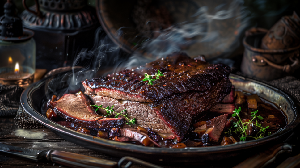 Smoked Moose Brisket