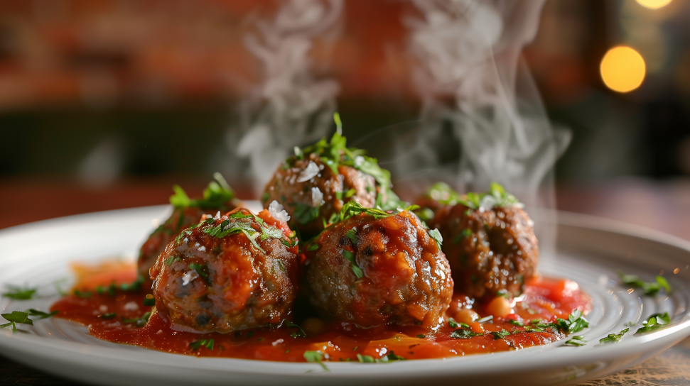 Wild Boar Meatballs in Marinara