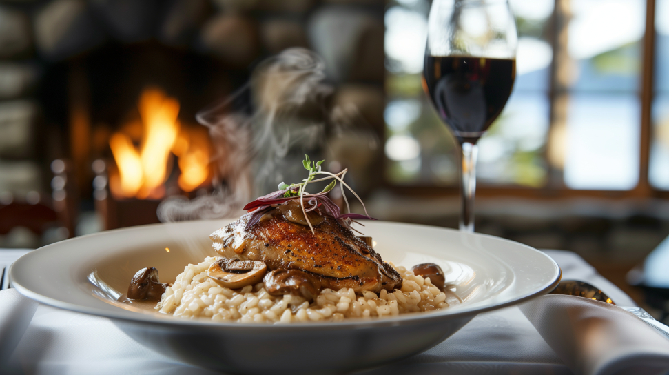Goose and Mushroom Risotto