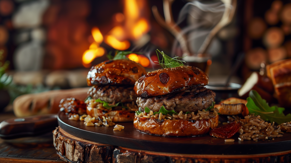 Goose and Wild Rice Burgers