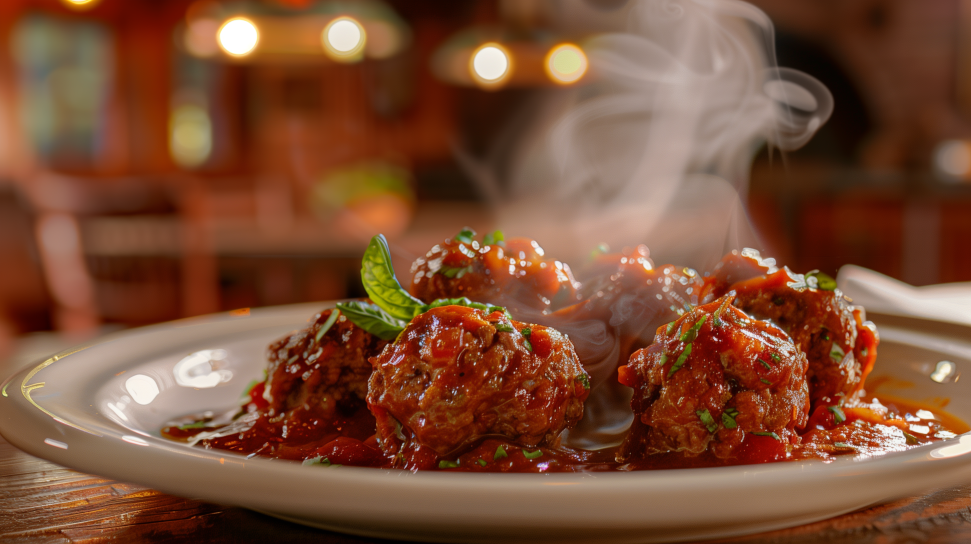 Pheasant Meatballs in Tomato Basil Sauce