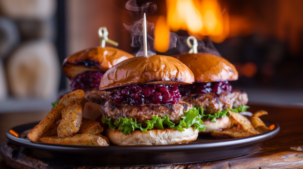 Pheasant Burgers with Cranberry Aioli