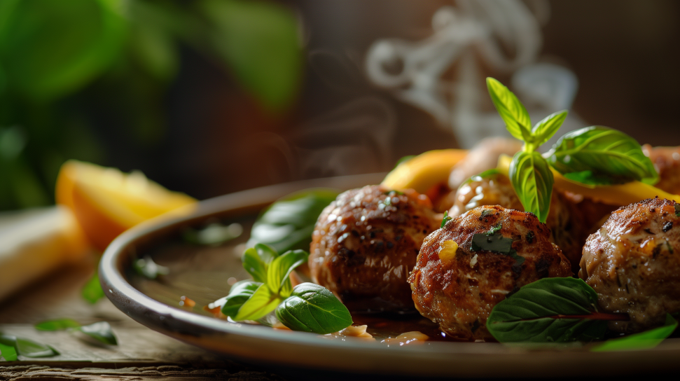 Quail Meatballs with Lemon and Mint