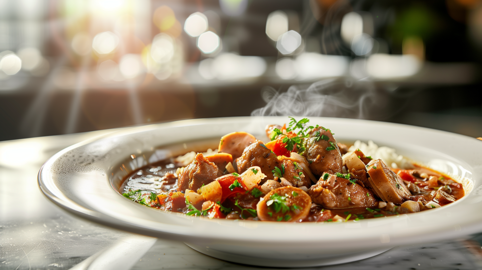 Dove and Sausage Gumbo