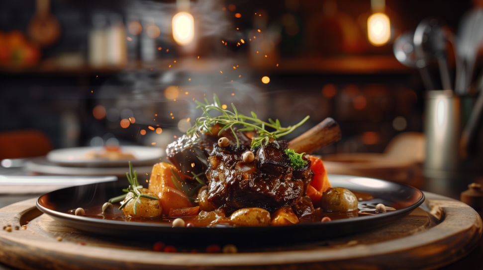 Mule Deer Short Rib Bourguignon