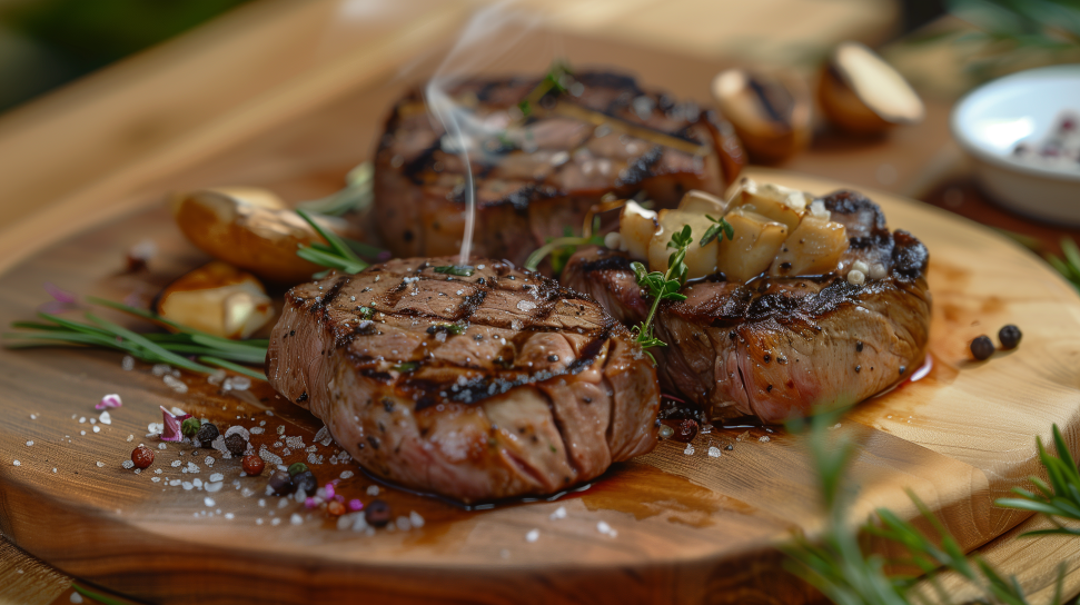 Cedar-Plank Mule Deer Steaks