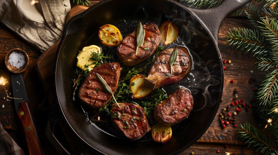Pan-Seared Pronghorn Medallions with Sage Butter