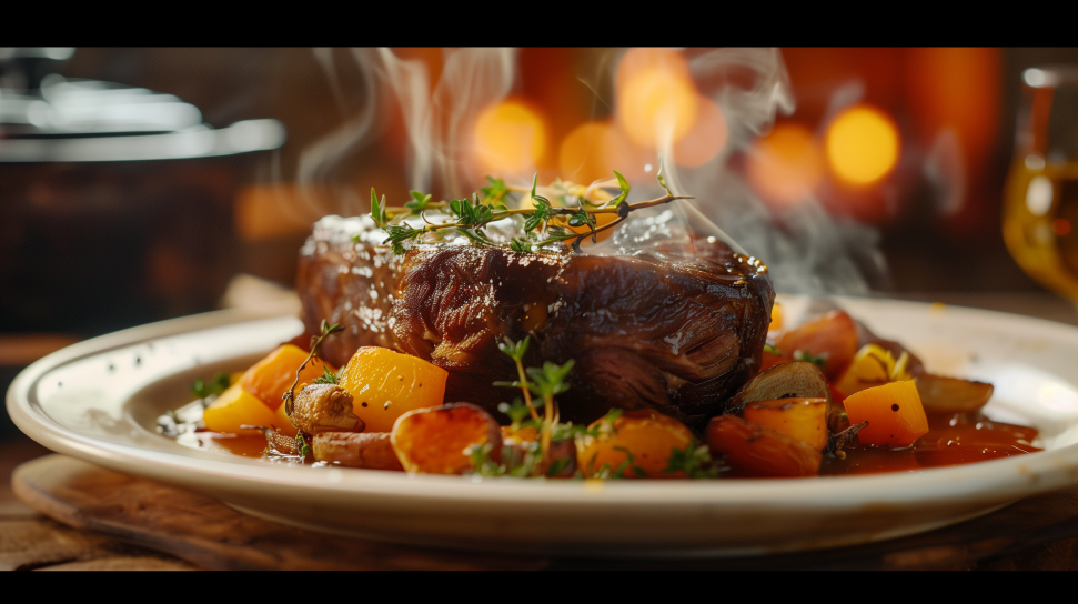Bear Pot Roast with Root Vegetables