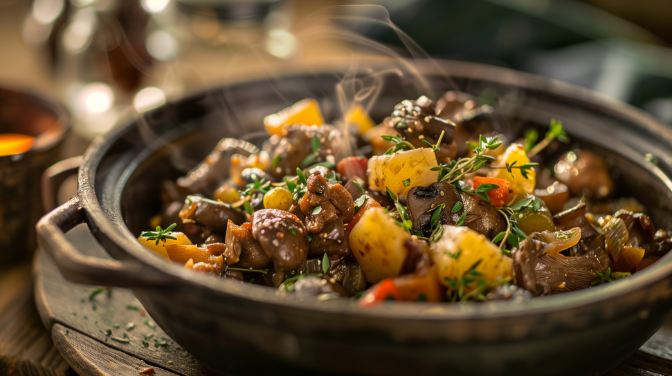Bear and Wild Mushroom Stew