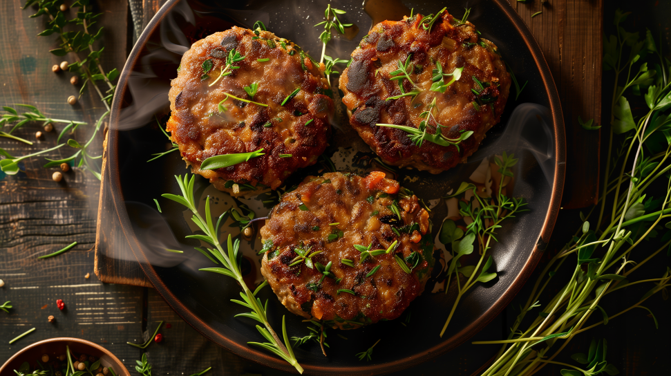 Muskrat Burgers with Marsh Greens