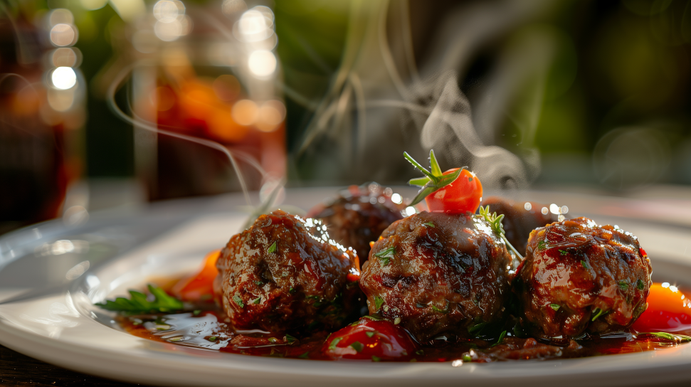 Muskrat Meatballs in Tomato Sauce